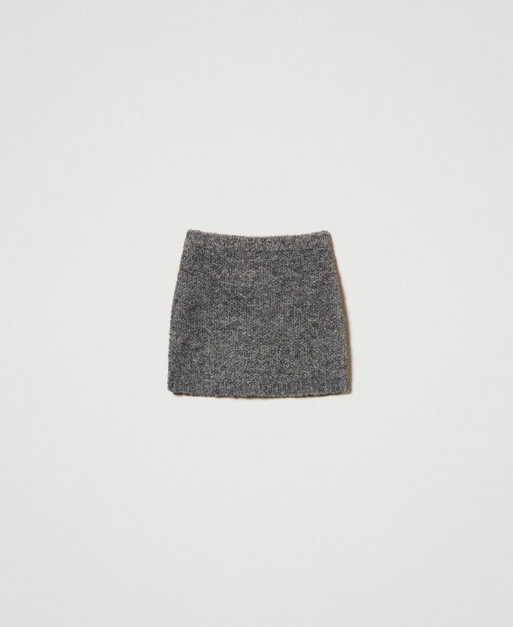 Scee by twin set Minigonna in maglia bouclé riciclata