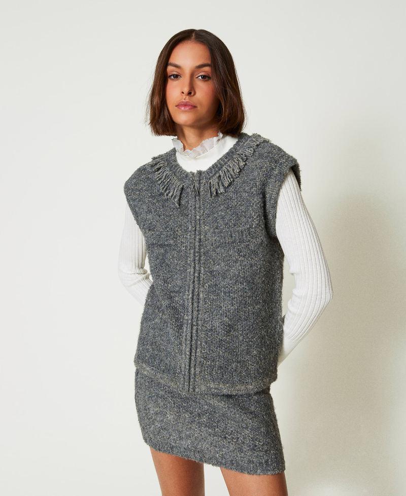 Scee by twin set Minigonna in maglia bouclé riciclata Moda
