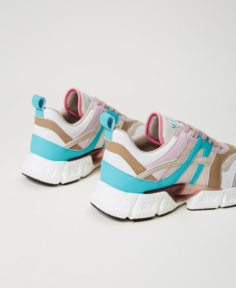 Scee by twin set Sneakers running color block Nuovo