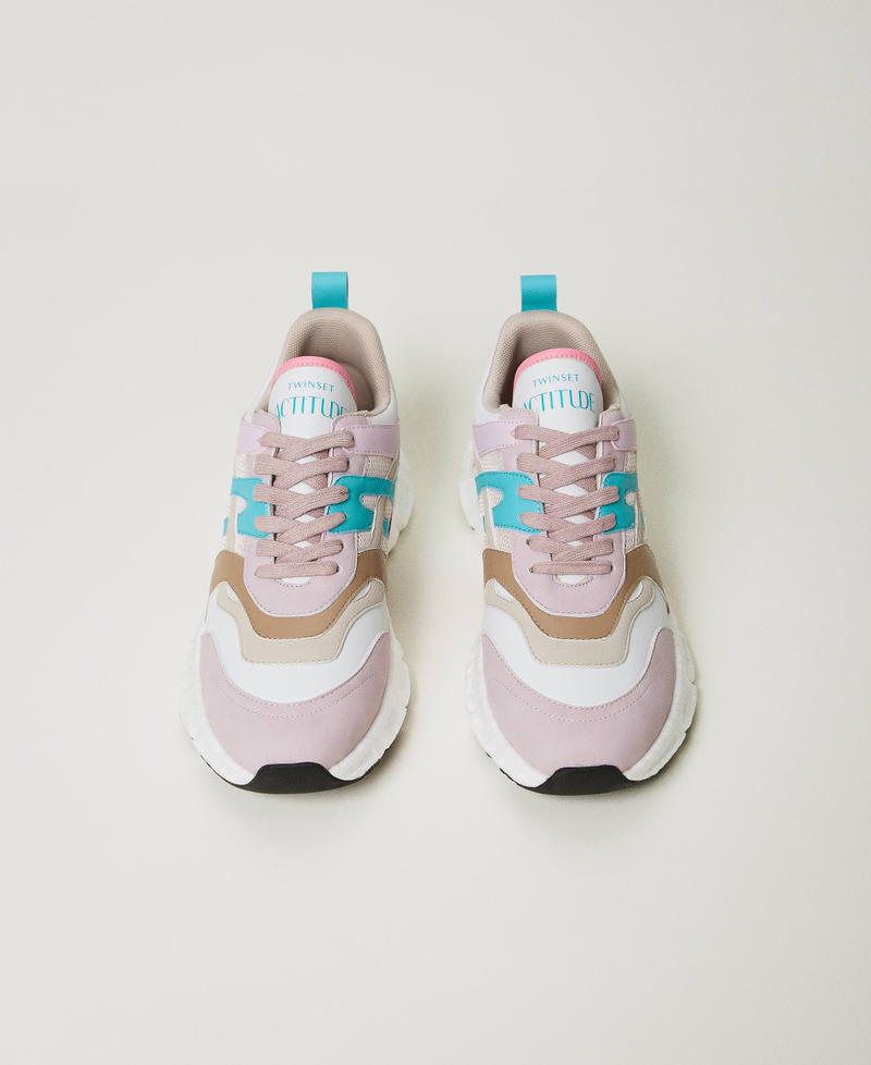 Scee by twin set Sneakers running color block Nuovo