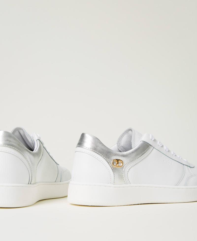 Scee by twin set Sneakers in pelle con inserti laminati Qualità