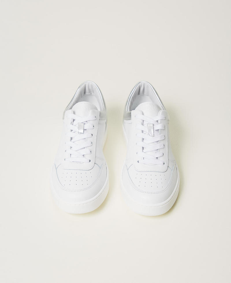 Scee by twin set Sneakers in pelle con inserti laminati Qualità