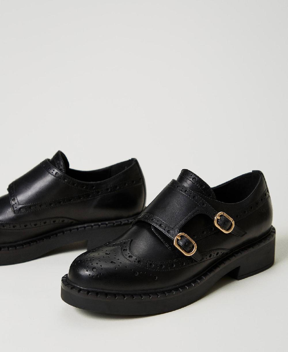 Scee by twin set Scarpe in pelle con cinturini Smaltimento dello stoccaggio