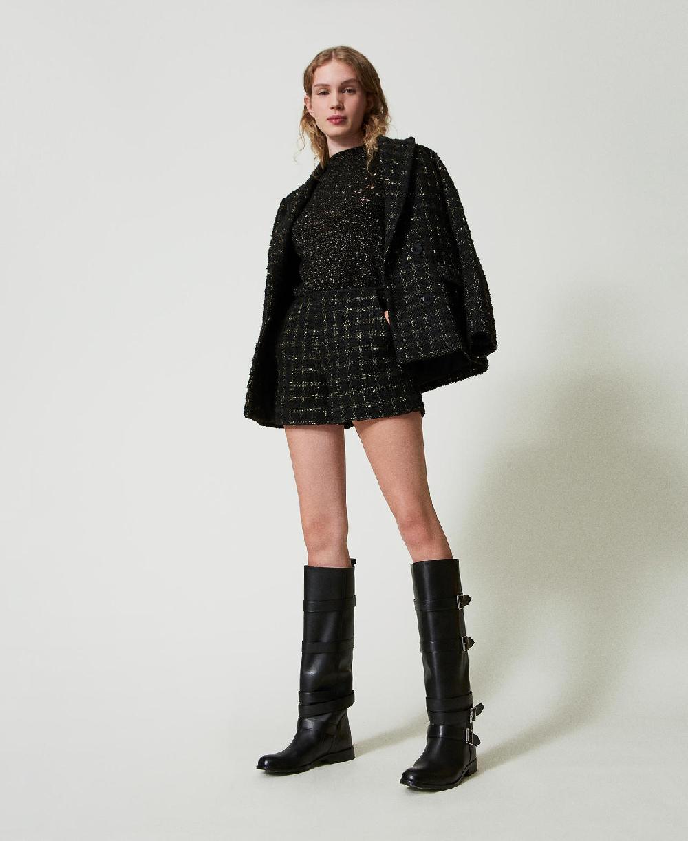 Scee by twin set Stivali in pelle con cinturini
