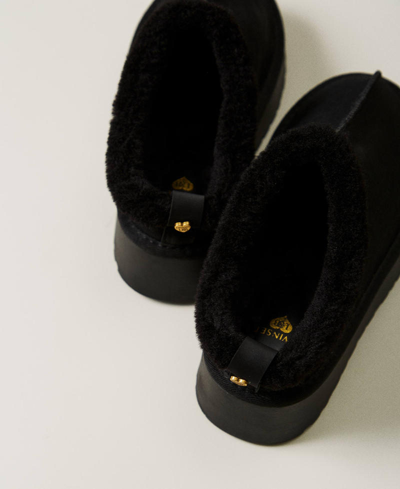 Scee by twin set Scarpe sabot con faux fur Vendita Economica