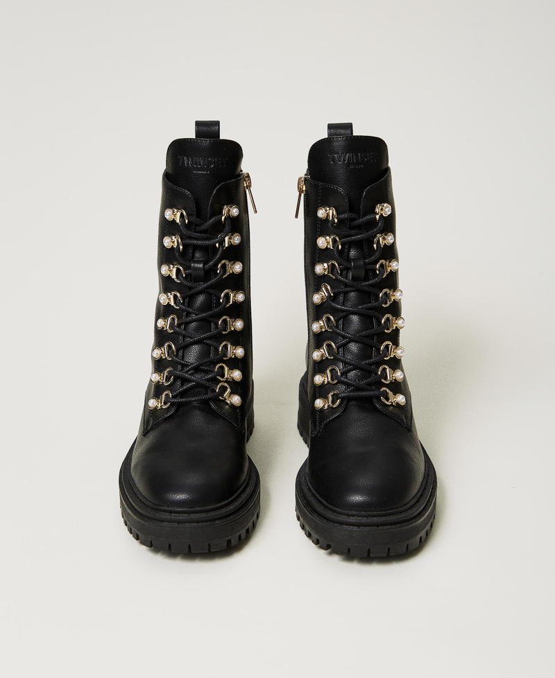 Scee by twin set Anfibi trekking con perle In Saldo