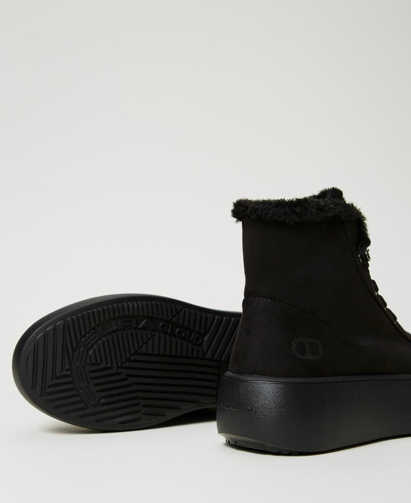 Scee by twin set Sneakers alta con faux fur Italy
