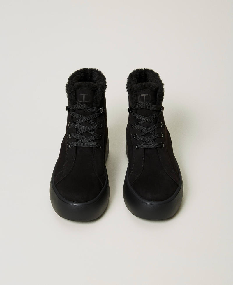 Scee by twin set Sneakers alta con faux fur Italy