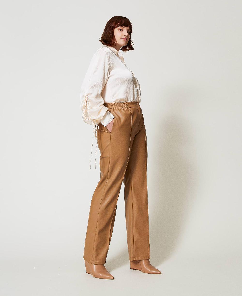 Scee by twin set Pantaloni effetto pelle con elastico Pezzi Unici