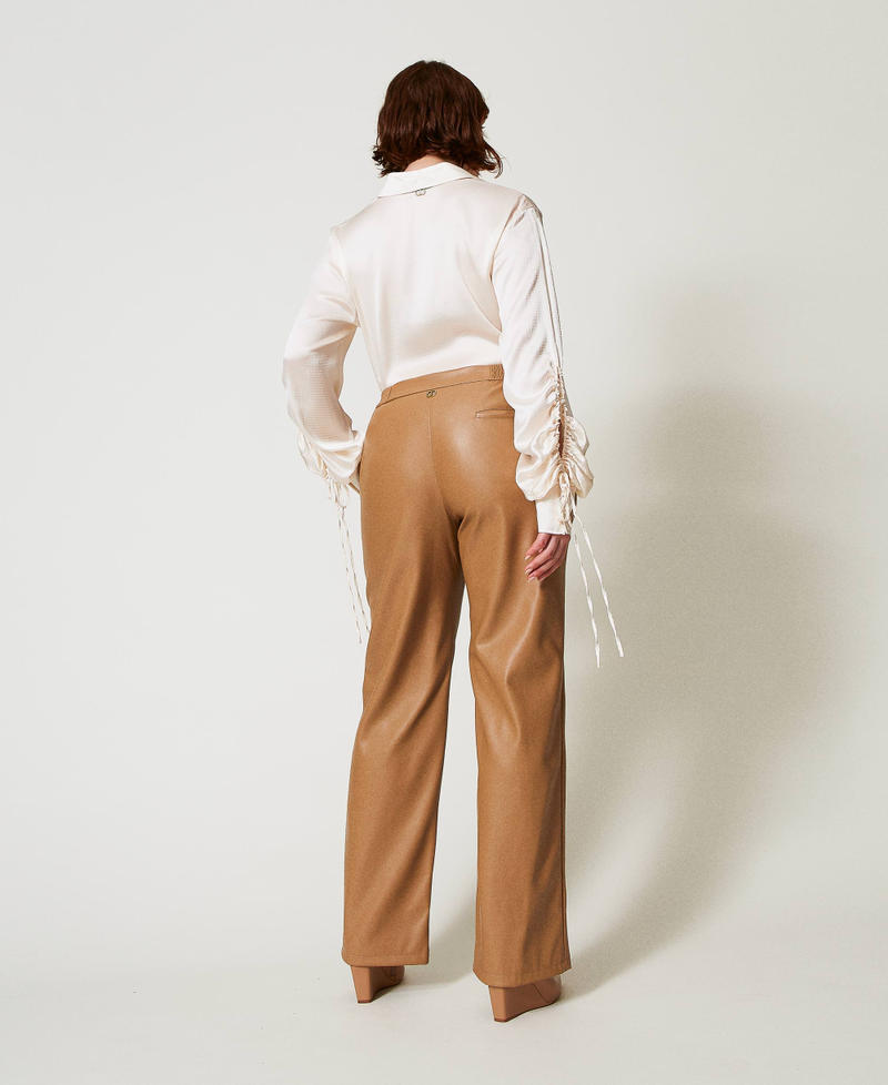 Scee by twin set Pantaloni effetto pelle con elastico Pezzi Unici