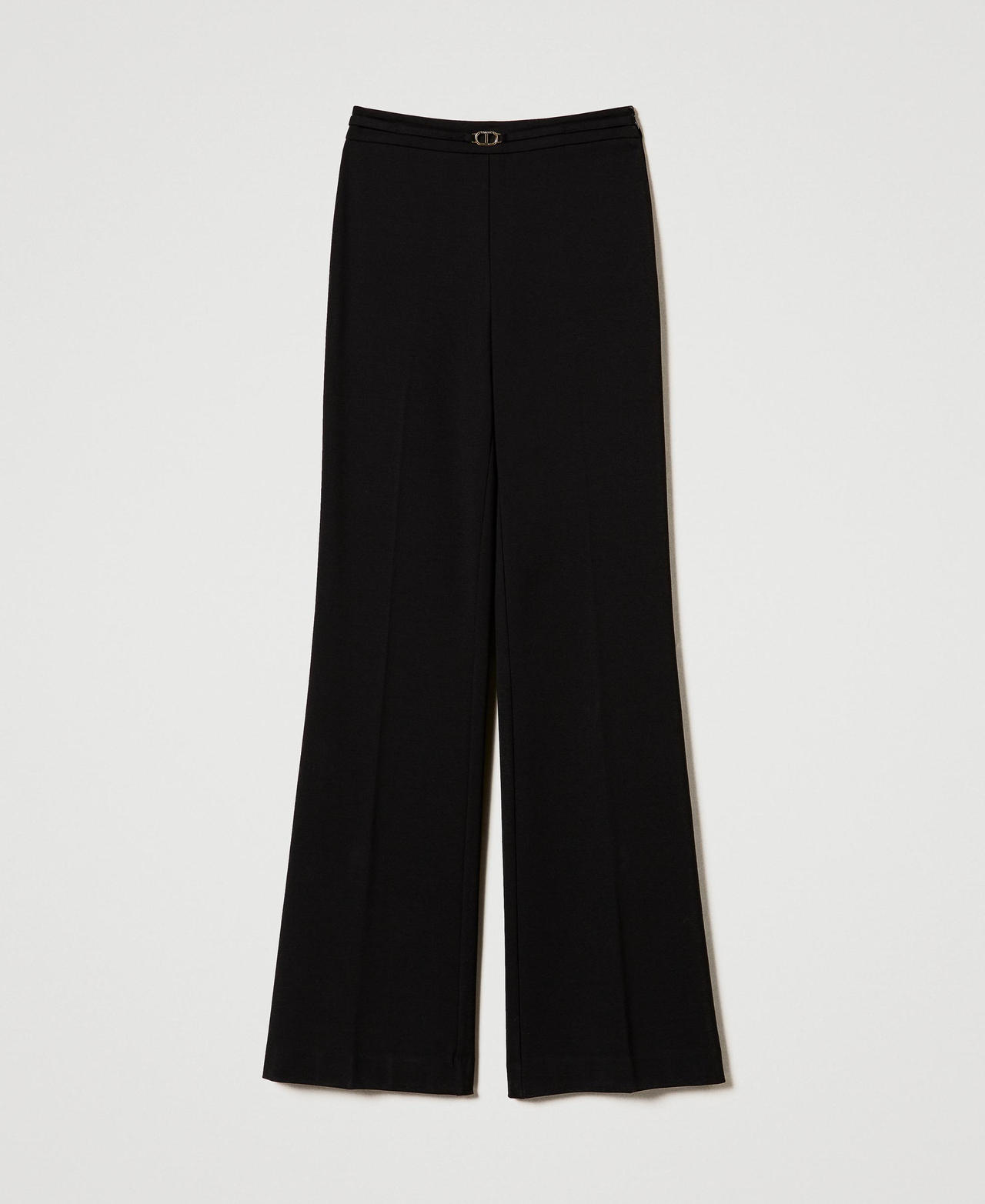 Scee by twin set Pantaloni straight leg con cinturino Oval T
