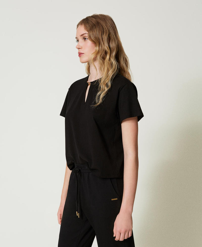 Scee by twin set T-shirt con morsetto a cuore Acquista Ora