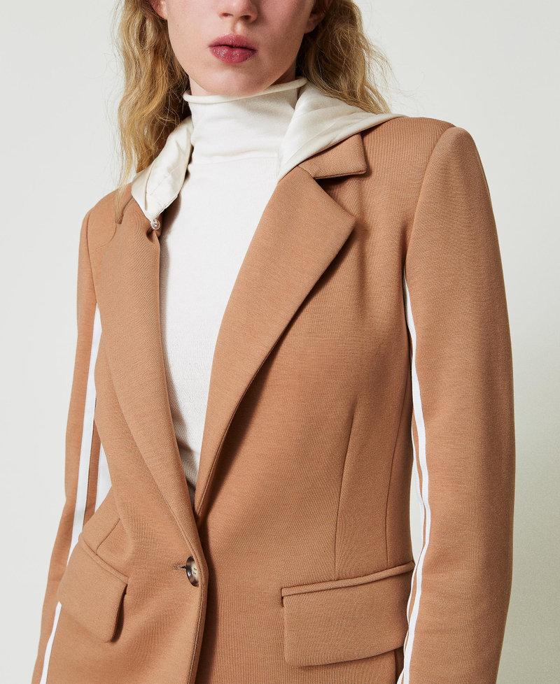Scee by twin set Giacca blazer in tessuto scuba con cappuccio Consegna Veloce