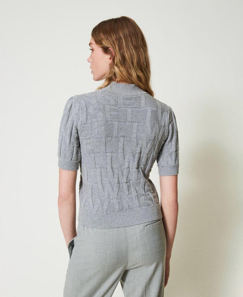 Scee by twin set Maglia in cotone e cashmere con logo Shopping Online