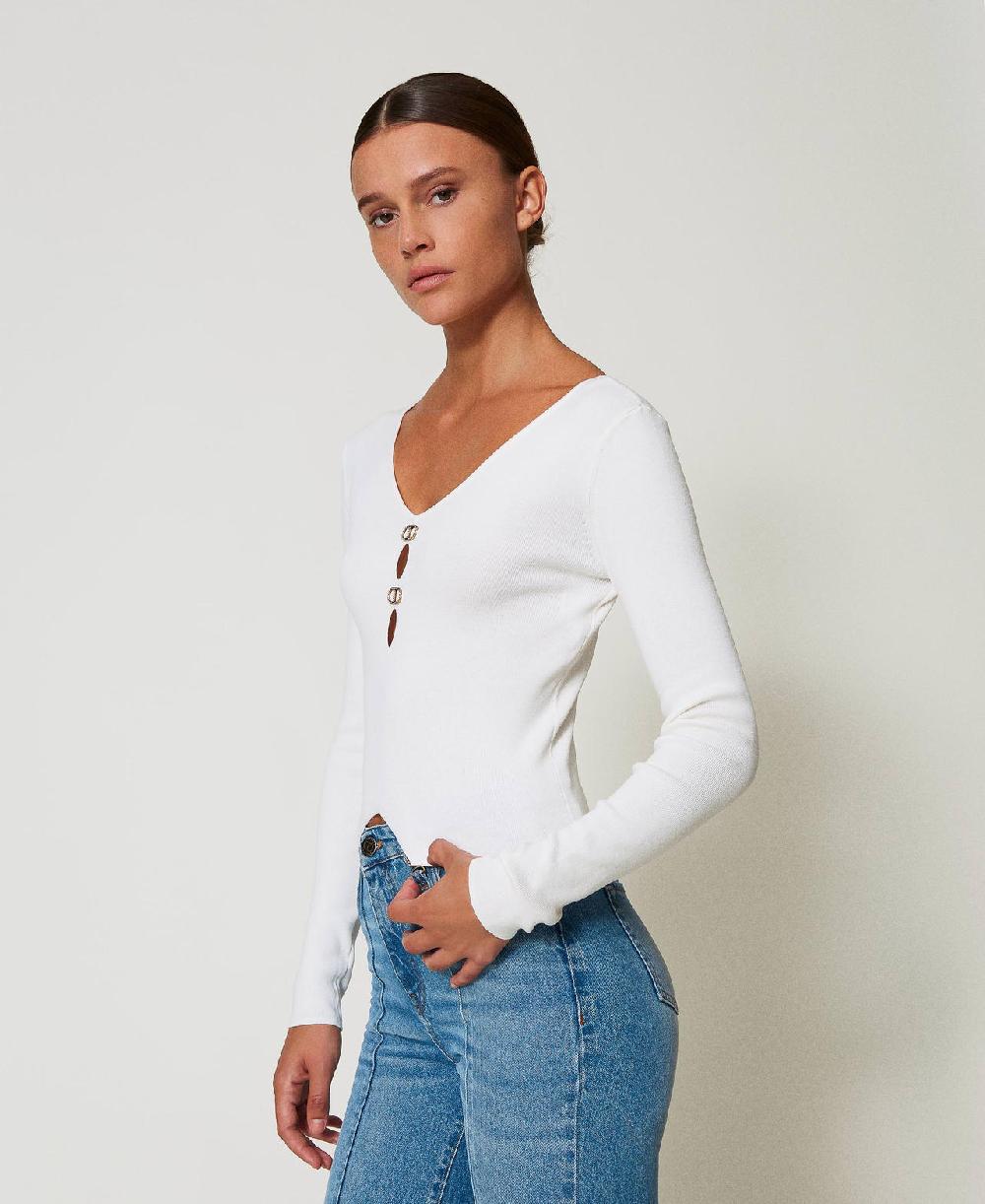 Scee by twin set Maglia doppio uso con Oval T Affare Del Giorno