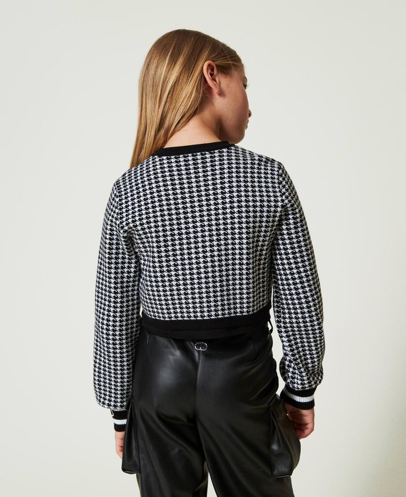 Scee by twin set Giacca in maglia jacquard pied de poule Presa