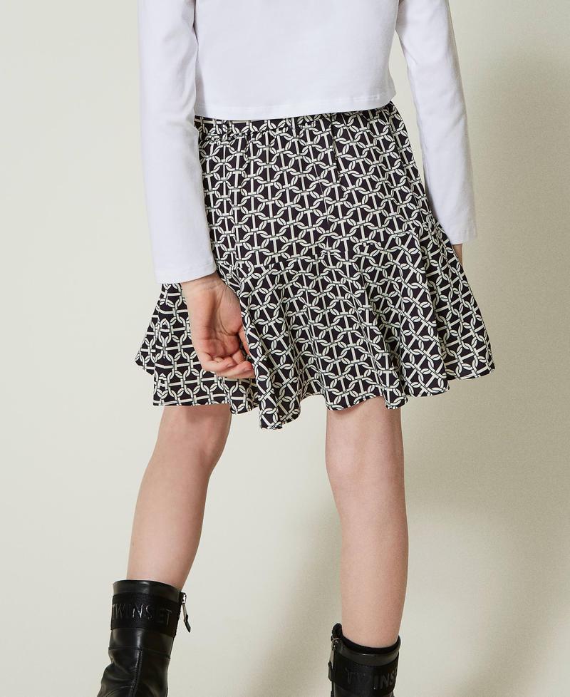 Scee by twin set Gonna pantalone in crêpe de Chine con stampa Consegna Veloce
