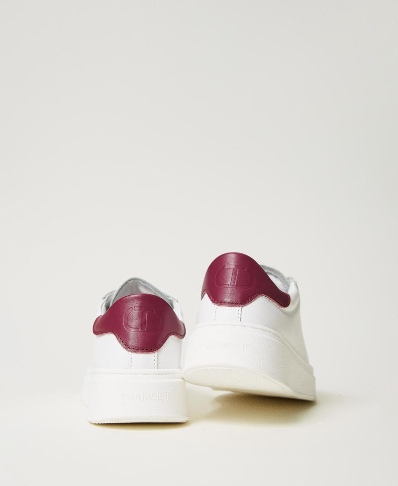 Scee by twin set Sneakers in pelle con logo Vendita Economica