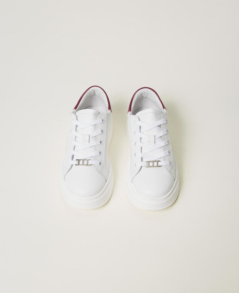 Scee by twin set Sneakers in pelle con logo Vendita Economica