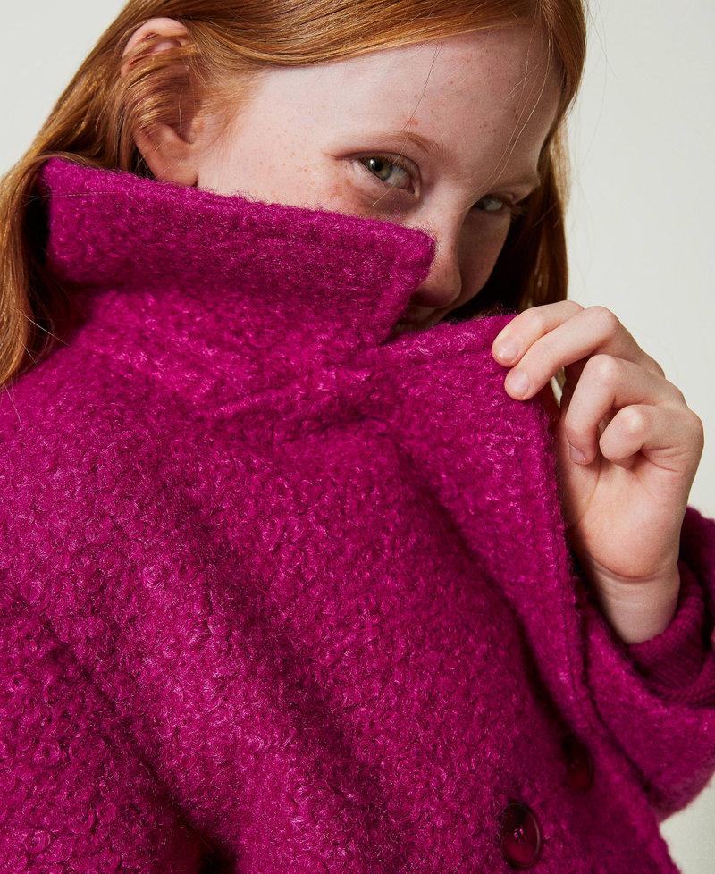 Scee by twin set Cappotto doppiopetto in panno curly Saldi Di Fabbrica