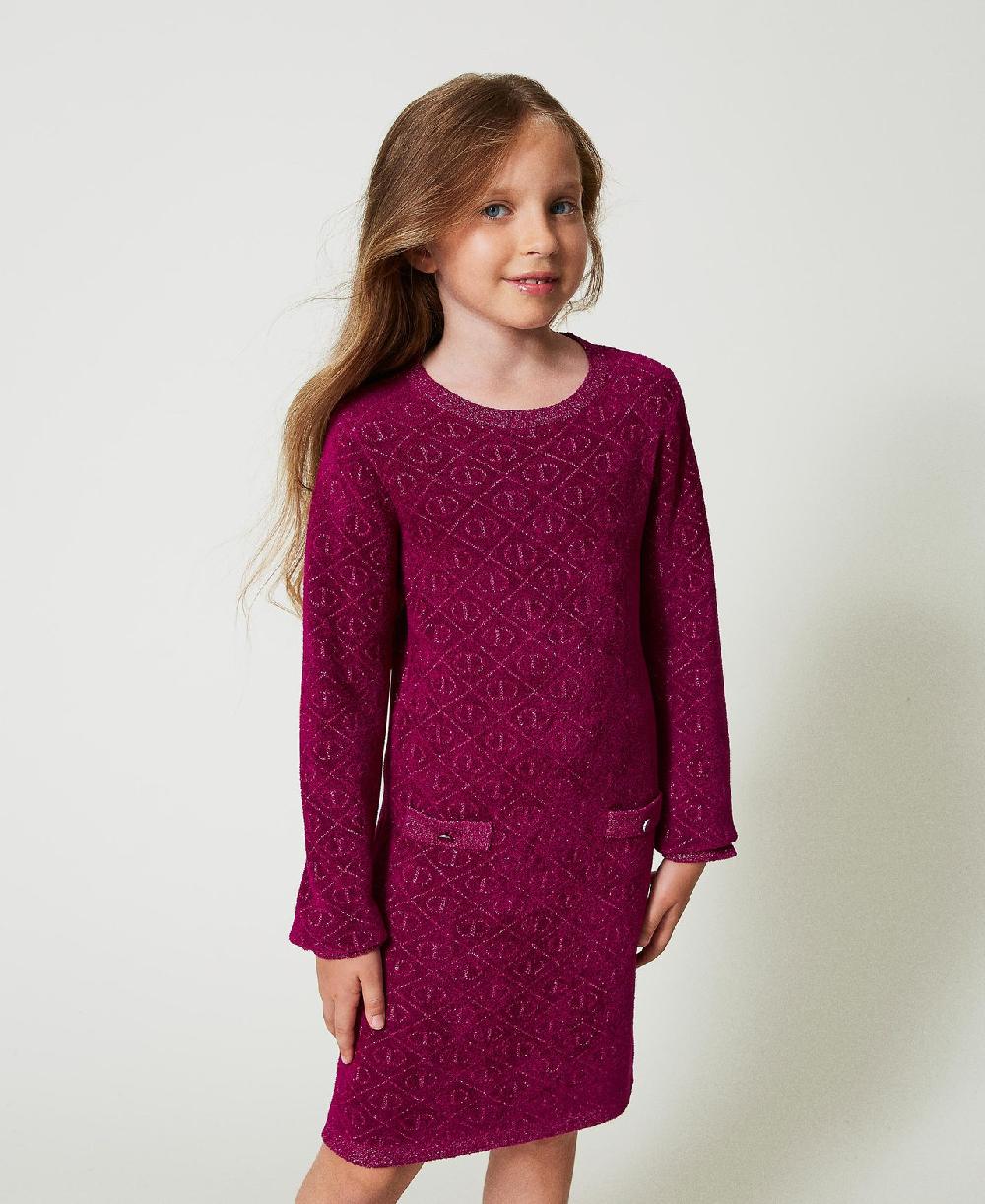 Scee by twin set Abito corto in maglia jacquard con Oval T I Più Venduti