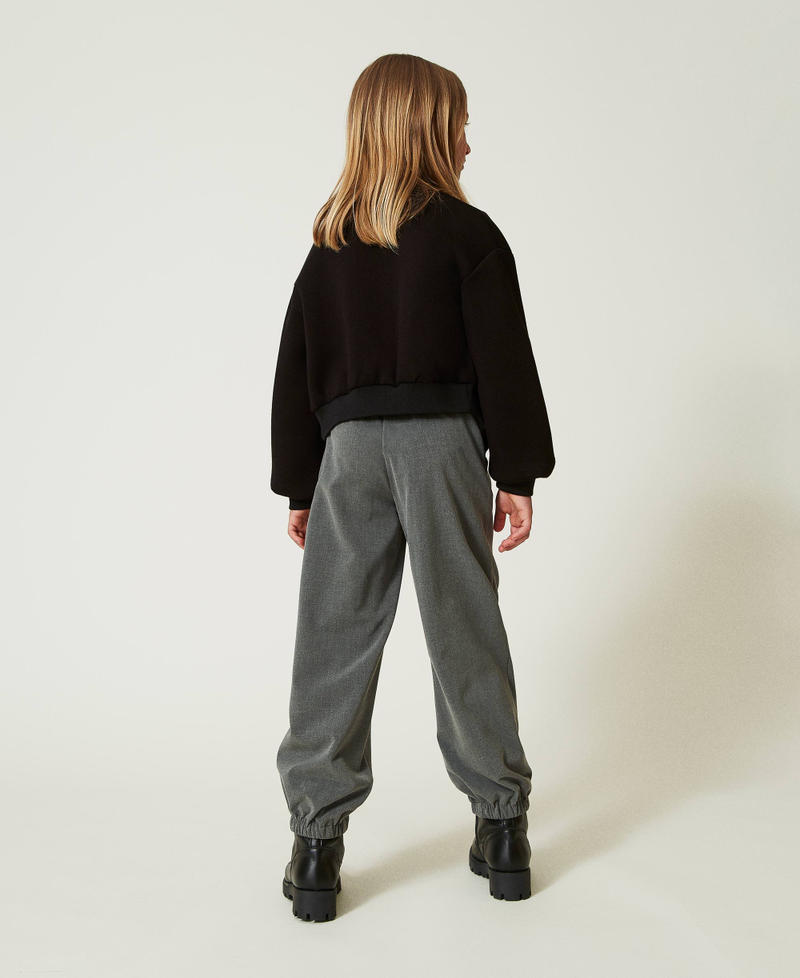 Scee by twin set Pantaloni joggers in flanella con cintura In Saldo