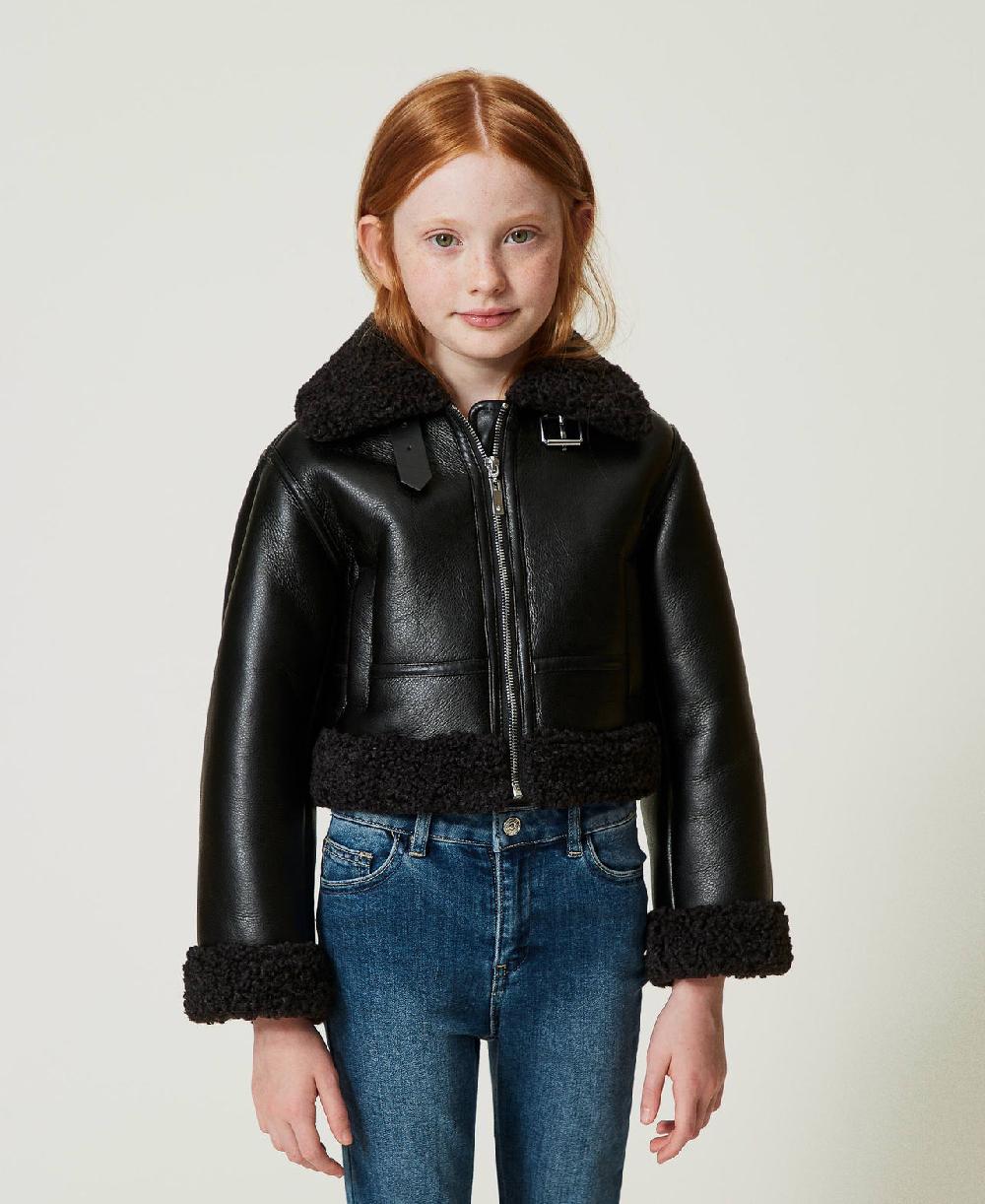 Scee by twin set Giacca aviatore con faux fur 2025