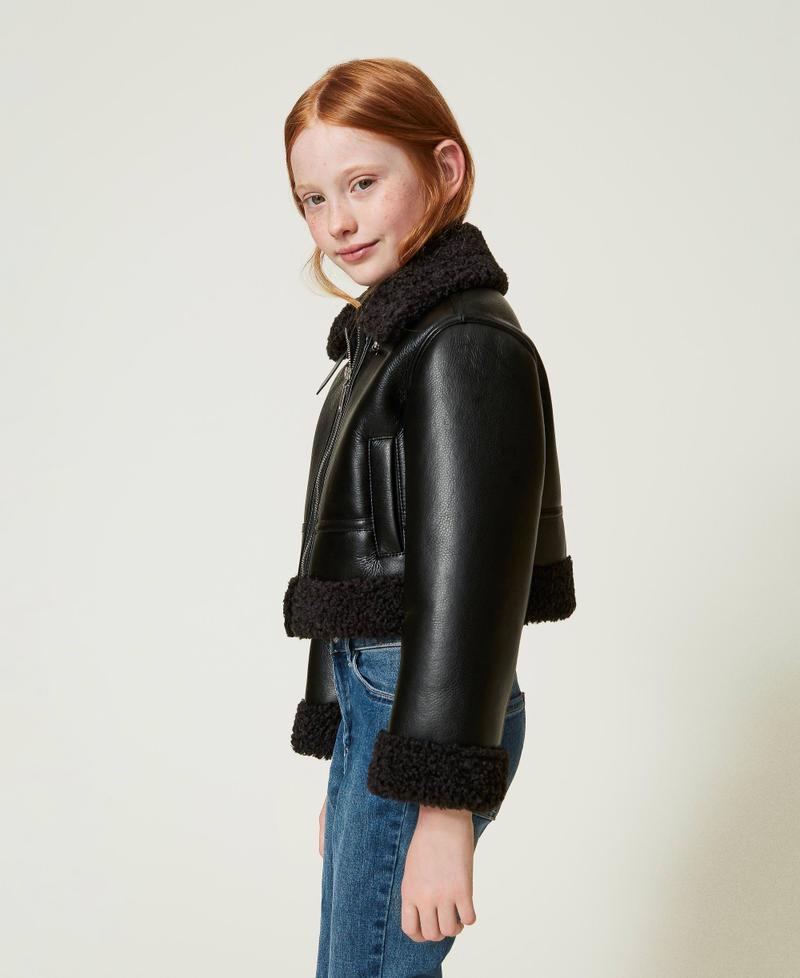 Scee by twin set Giacca aviatore con faux fur 2025