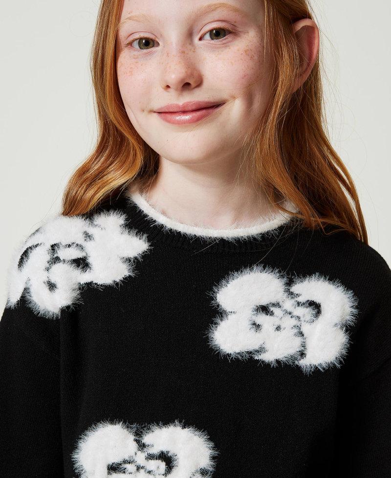 Scee by twin set Maglia con fiori a intarsio Nuovo