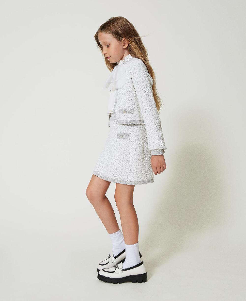 Scee by twin set Giacca in maglia jacquard con Oval T Soddisfazione Garantita