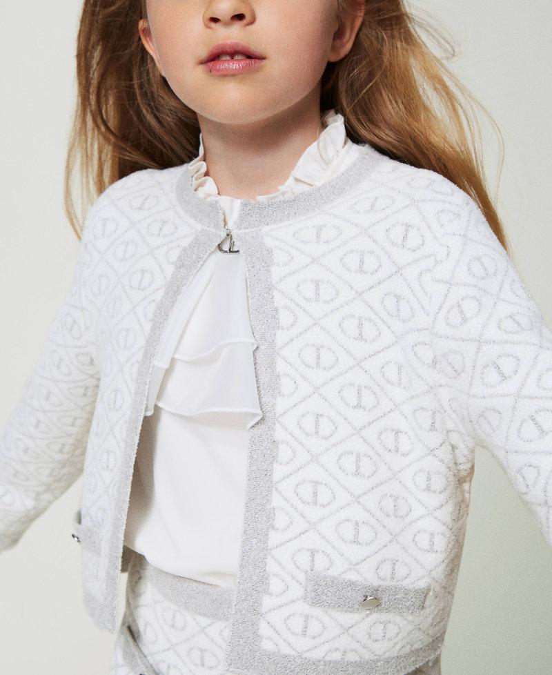 Scee by twin set Giacca in maglia jacquard con Oval T Soddisfazione Garantita