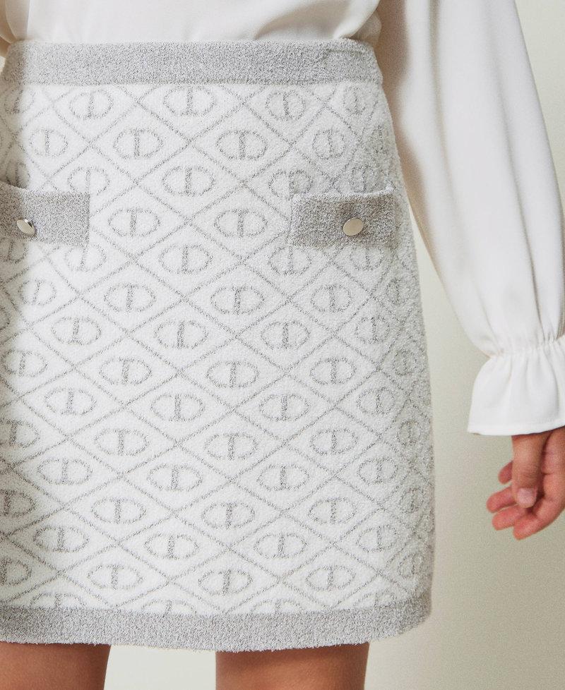 Scee by twin set Gonna corta in maglia jacquard con Oval T Qualità Garantita