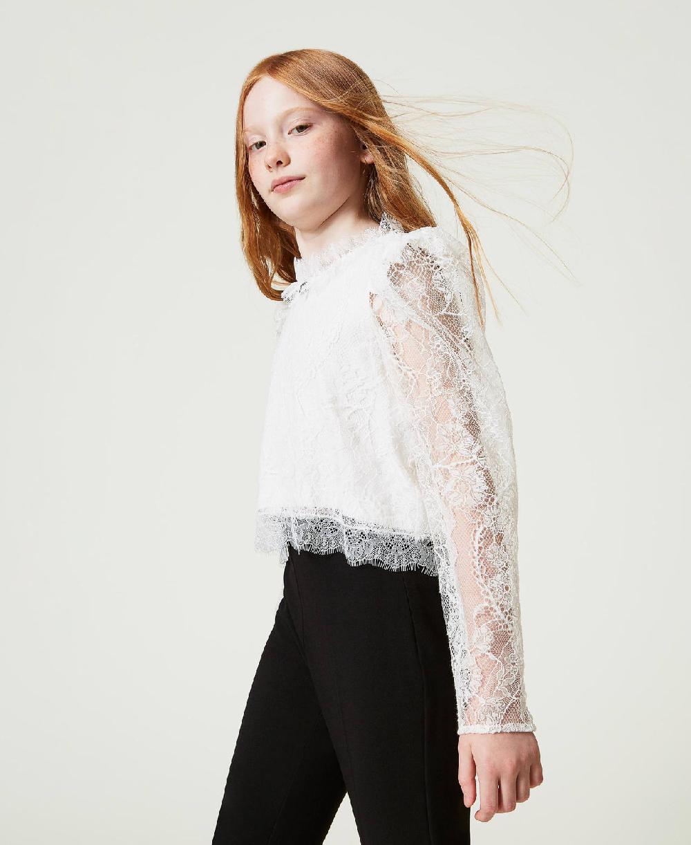 Scee by twin set Blusa in pizzo Valenciennes Fino Al -60%