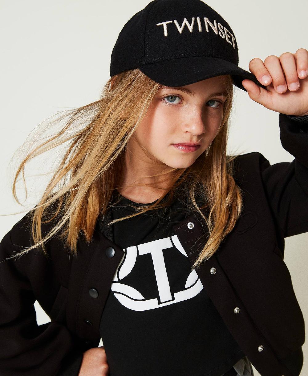 Scee by twin set Cappello da baseball in panno con logo