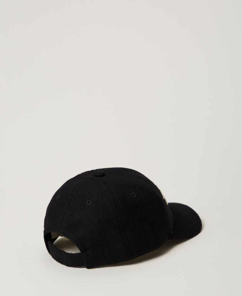 Scee by twin set Cappello da baseball in panno con logo Prezzo Ridotto