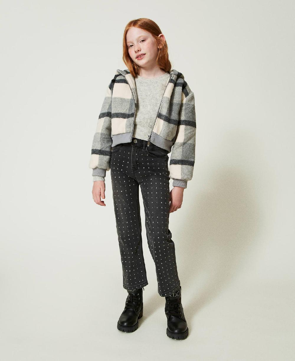 Scee by twin set Bomber in panno check Sottocosto
