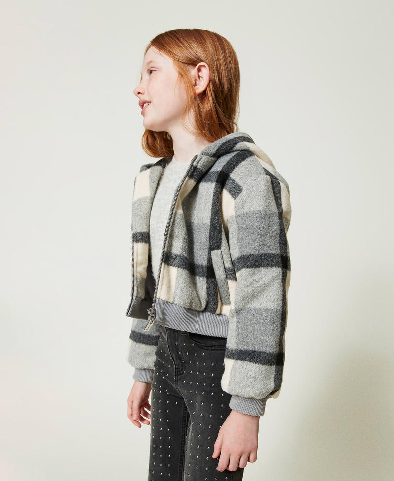 Scee by twin set Bomber in panno check Sottocosto