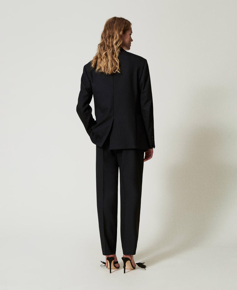 Scee by twin set Pantaloni in serge misto lana Outlet