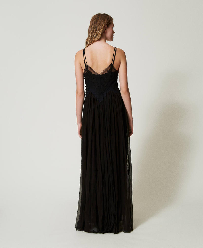 Scee by twin set Abito lungo in creponne e tulle 2025