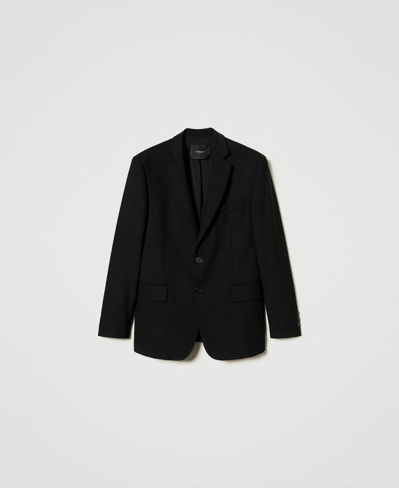 Scee by twin set Giacca blazer sartoriale in serge misto lana