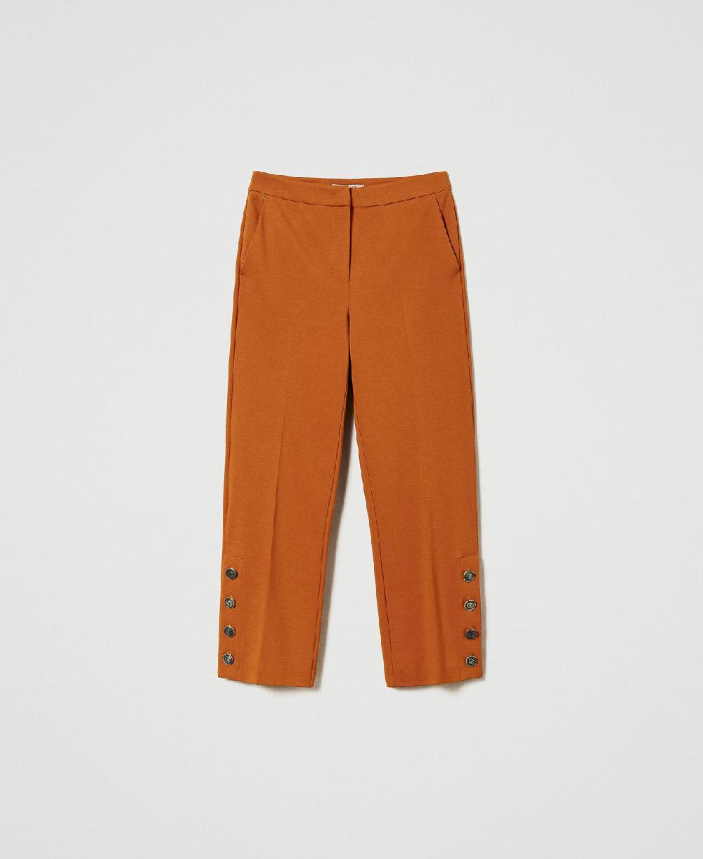 Scee by twin set Pantaloni cropped con bottoni