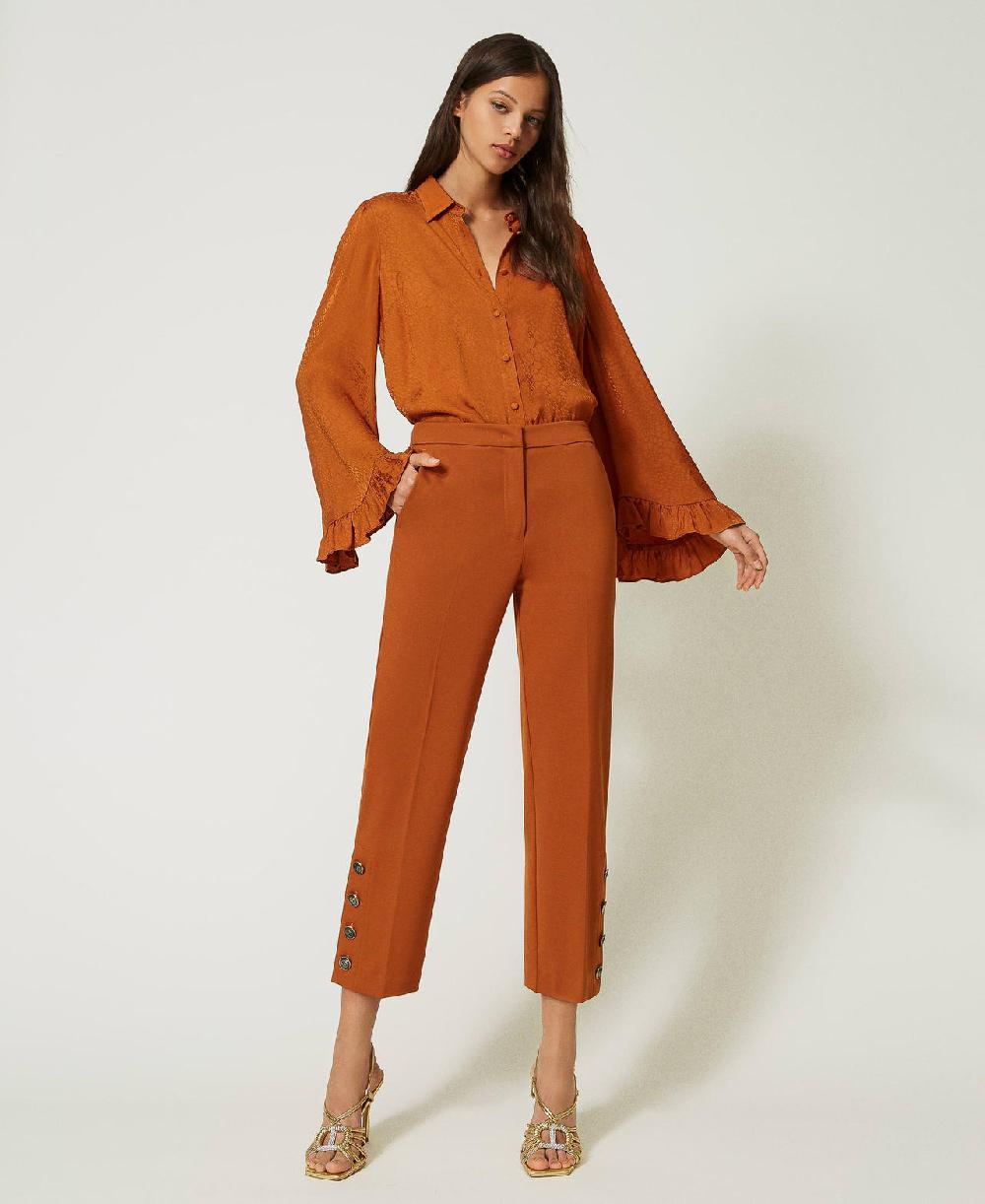 Scee by twin set Pantaloni cropped con bottoni 2025