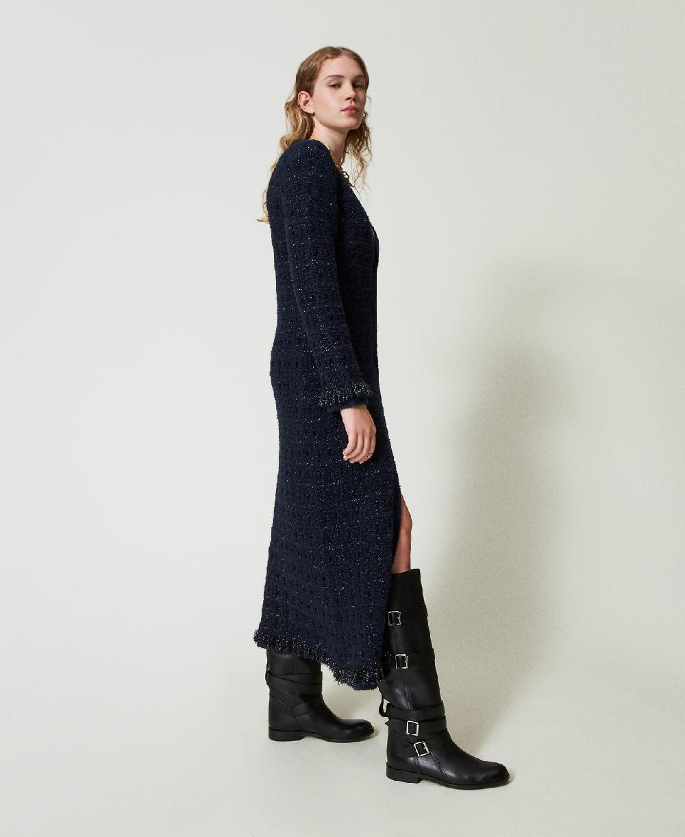 Scee by twin set Cardigan lungo jacquard check Nuovo