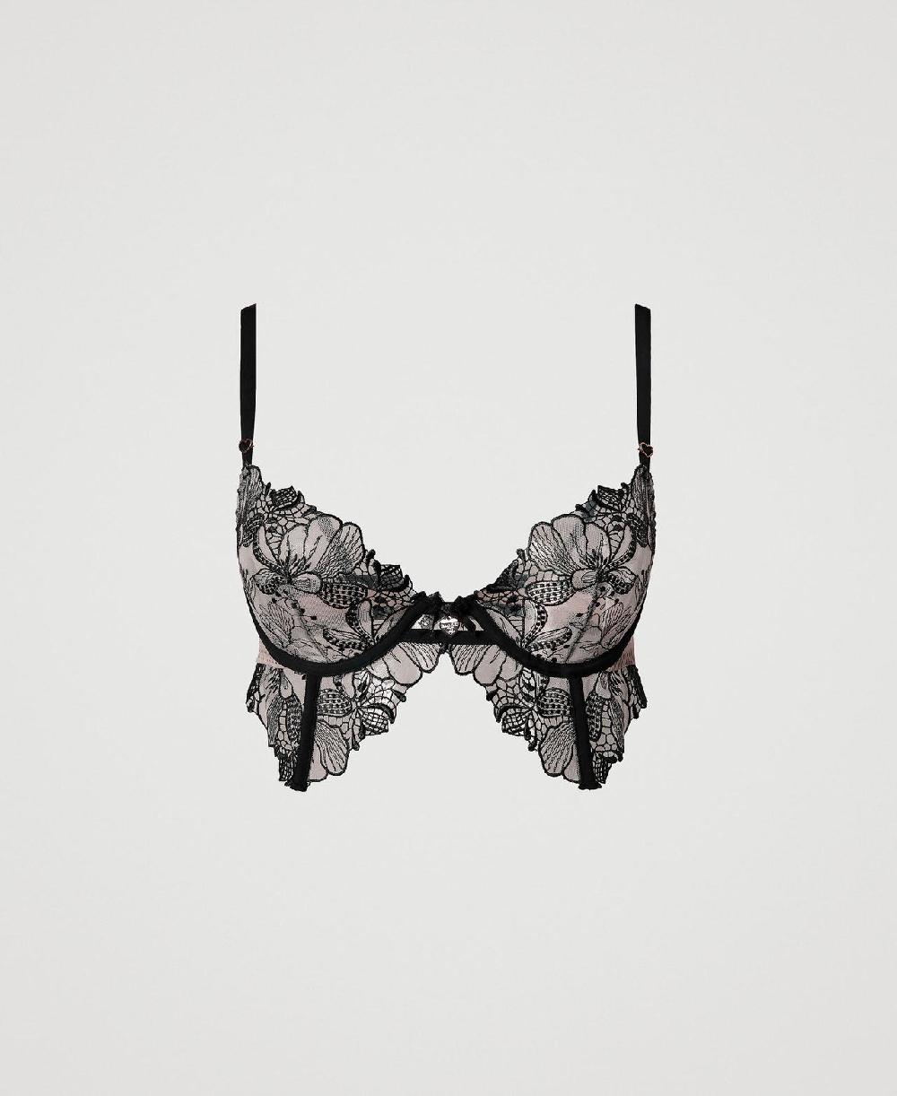 Scee by twin set Bustino in tulle ricamato