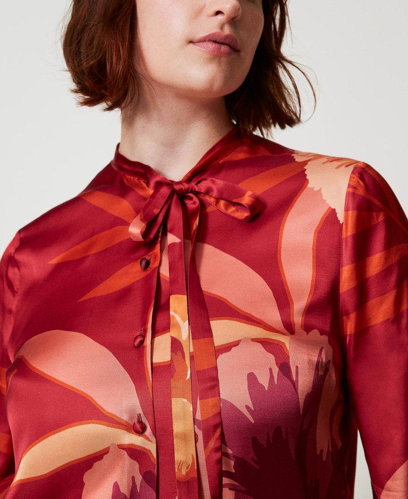 Scee by twin set Camicia in raso a fiori Qualità Garantita