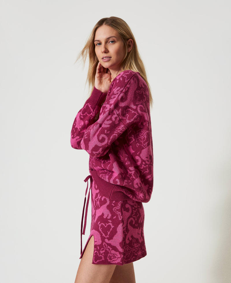 Scee by twin set Minigonna jacquard in filato Treeblend Negozi Online