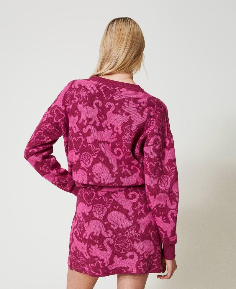 Scee by twin set Minigonna jacquard in filato Treeblend Negozi Online