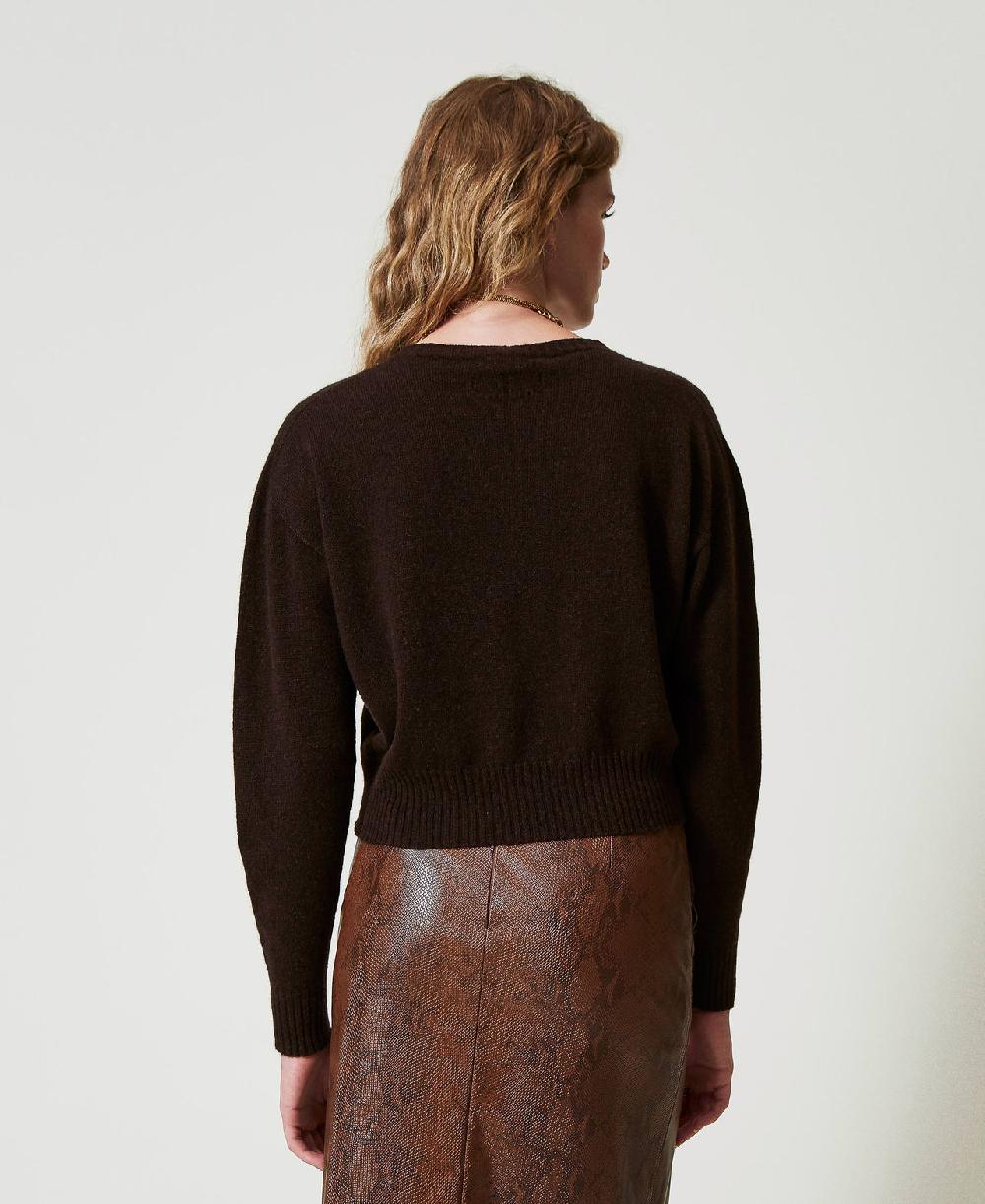 Scee by twin set Maglia girocollo in eco-cashmere Fino al 50% di sconto