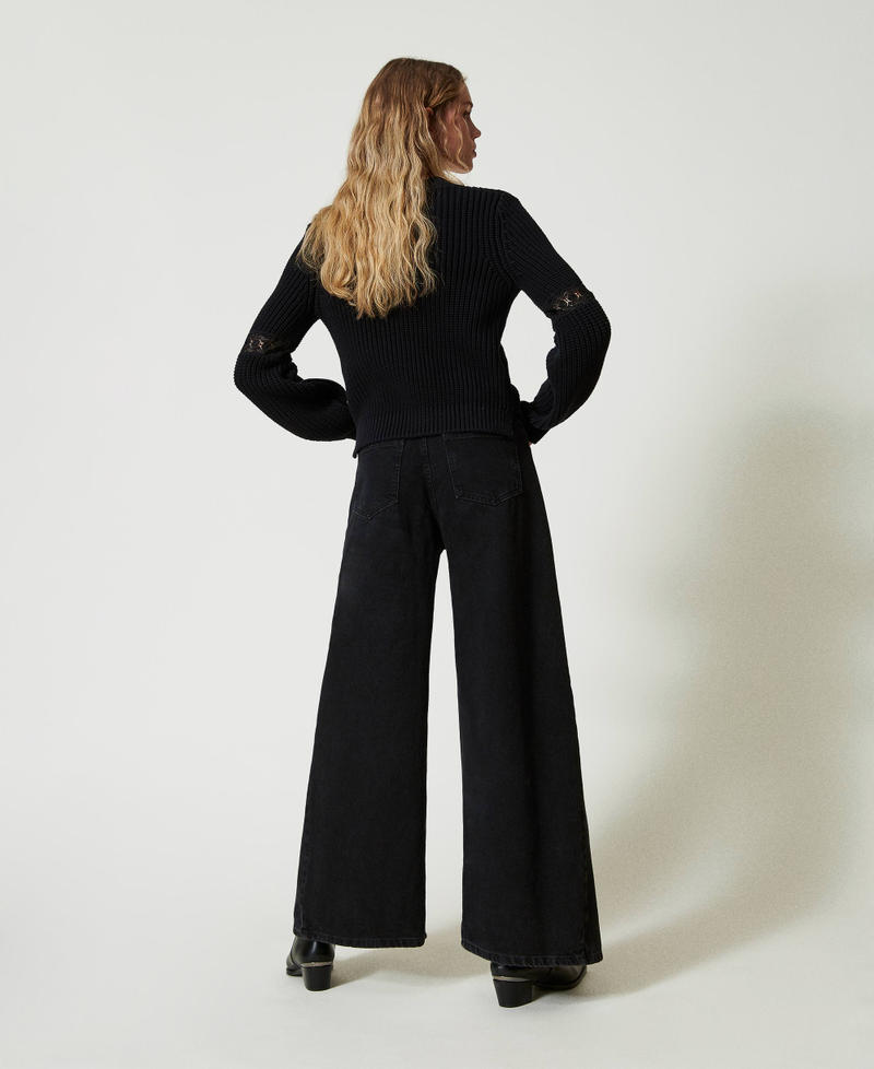 Scee by twin set Jeans cropped con doppi bottoni Novità