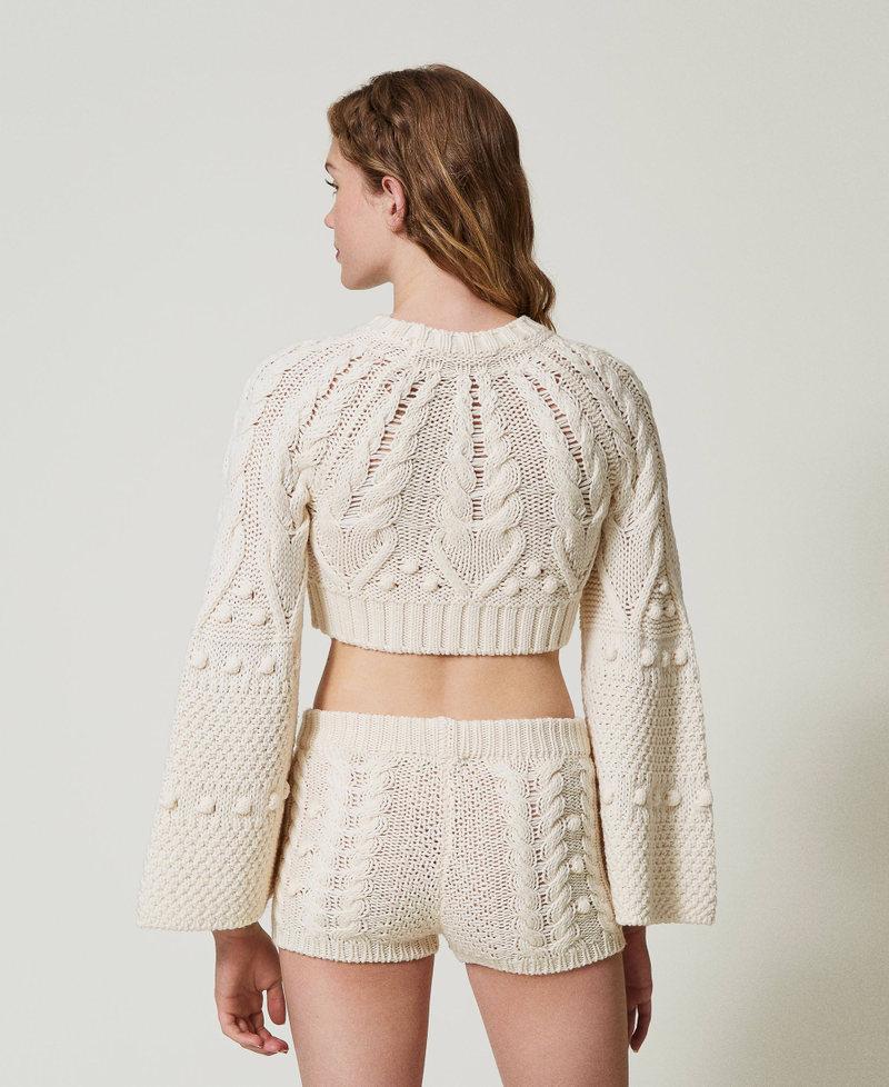 Scee by twin set Maglia cropped in lana Presa